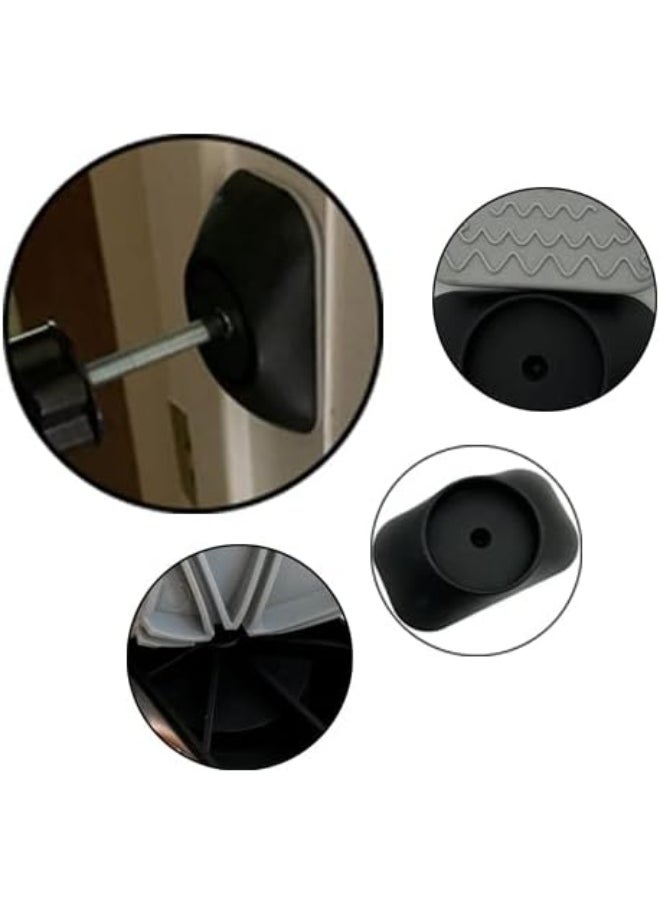 vmaisi Baby Gate Extender Extension-4 Pack Baby and Pet Safety Stair Gate Threaded Spindle Rods Replacement Parts Bundle with Wall Protector (Round-Black-4 Pack)