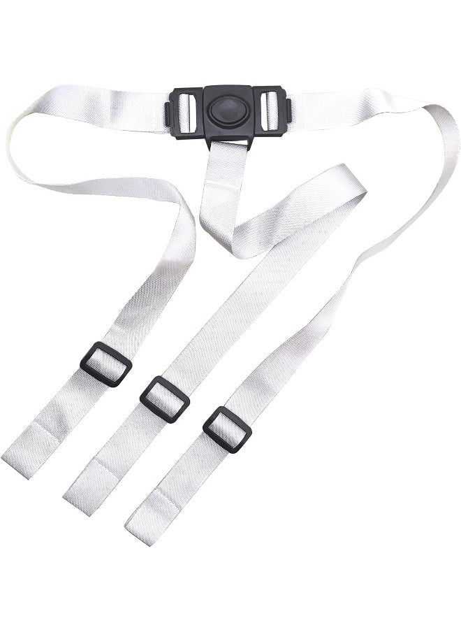 ZARPMA High Chair Straps, 3 Point Harness Straps Belt for Child Kid Chair Strap for IKEA Antilop High Chair (Grey)