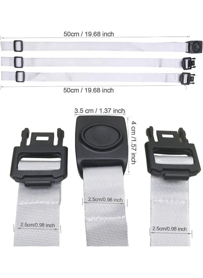 ZARPMA High Chair Straps, 3 Point Harness Straps Belt for Child Kid Chair Strap for IKEA Antilop High Chair (Grey)