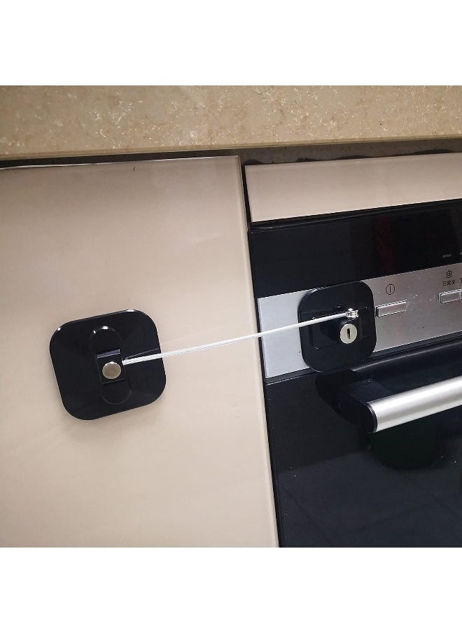 YEYA Upgraded Child Locks for Cabinets, Drawer Locks with Key, Cabinet Locks for Babies 2 Pack