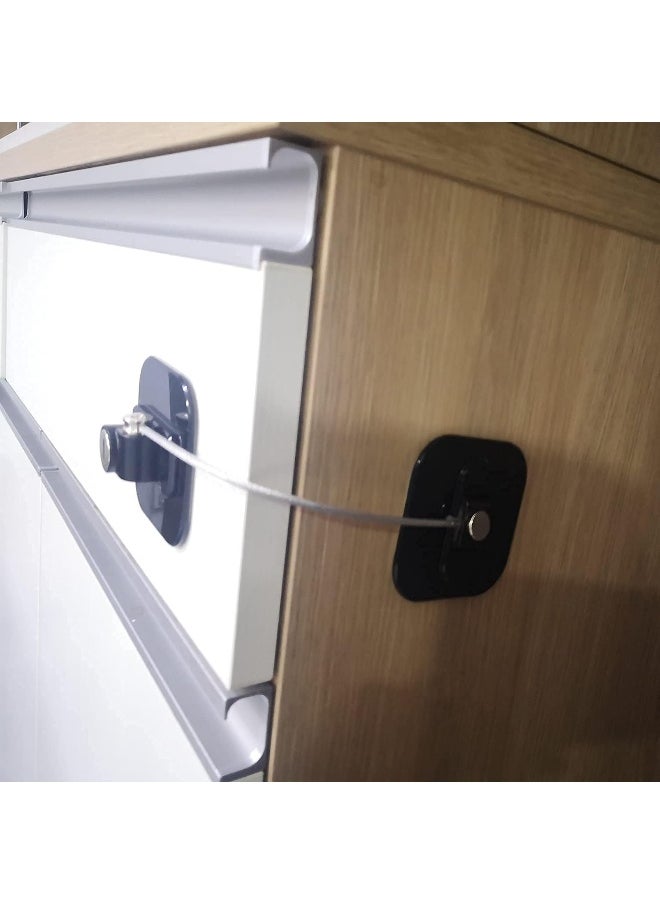 YEYA Upgraded Child Locks for Cabinets, Drawer Locks with Key, Cabinet Locks for Babies 2 Pack