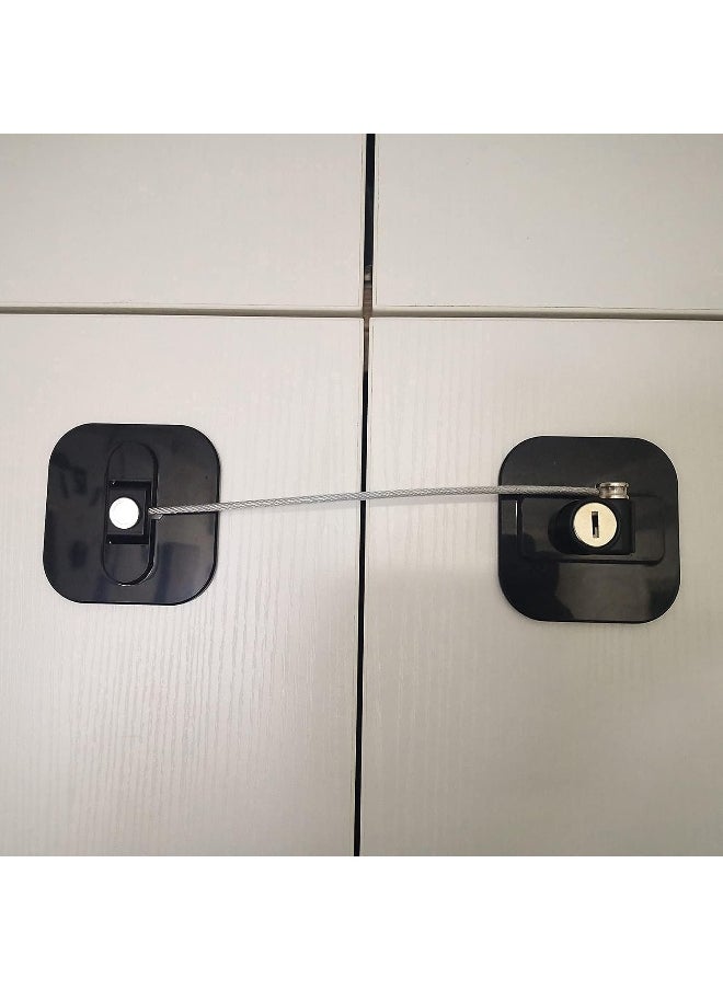YEYA Upgraded Child Locks for Cabinets, Drawer Locks with Key, Cabinet Locks for Babies 2 Pack