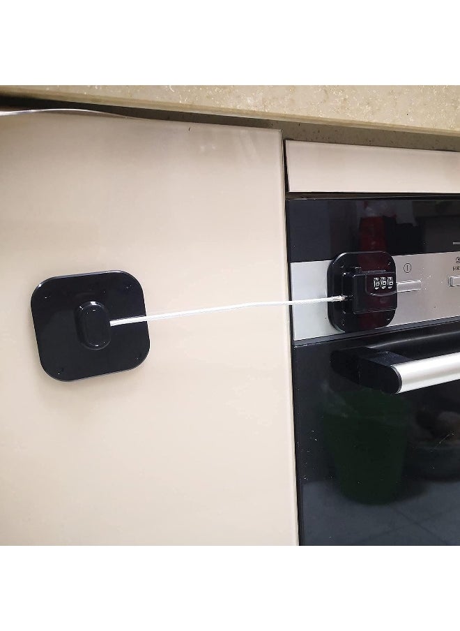 YEYA Upgraded Refrigerator Door Lock with Combination for Adults, Lock for Fridge, Freezer, File Cabinets, Desk Drawers, Locker, Child Safety Latch, Easy Install No Drlling 1 Pack