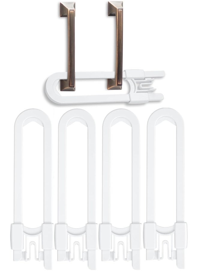 Vmaisi Baby Sliding Cabinet Locks - 4 Pack Adjustable U Shaped Child Safety Locks, Childproof Latches for Kitchen Bathroom Storage Cupboards Doors, Handles and Knobs