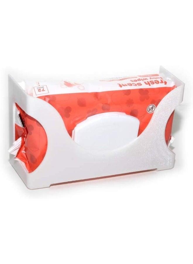 Gadjit Wet Wipes-Baby Wipe Wall Dispenser (2 Pack-WHITE)