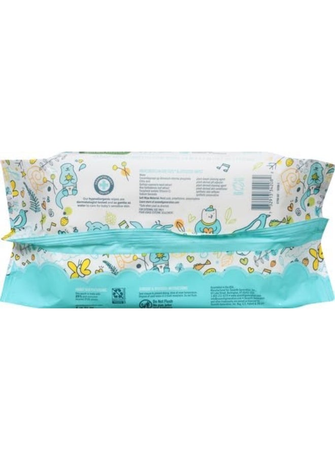 Seventh Generation Baby Wipes, 64 Count