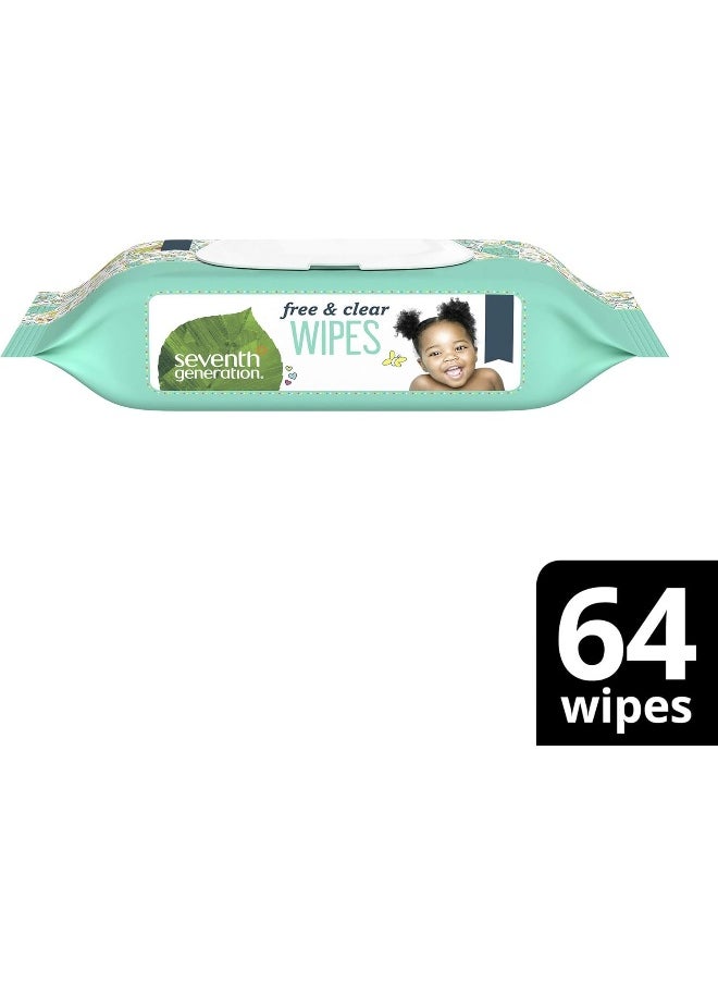 Seventh Generation Baby Wipes, 64 Count