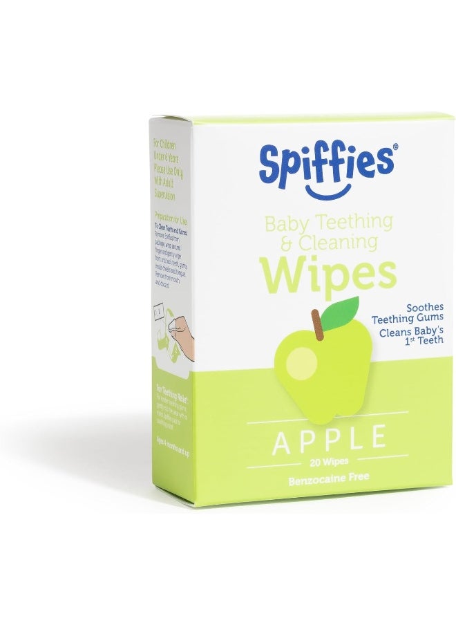 Spiffies ToothWipes Tooth Wipes, Apple Flavor (Pack of 60)