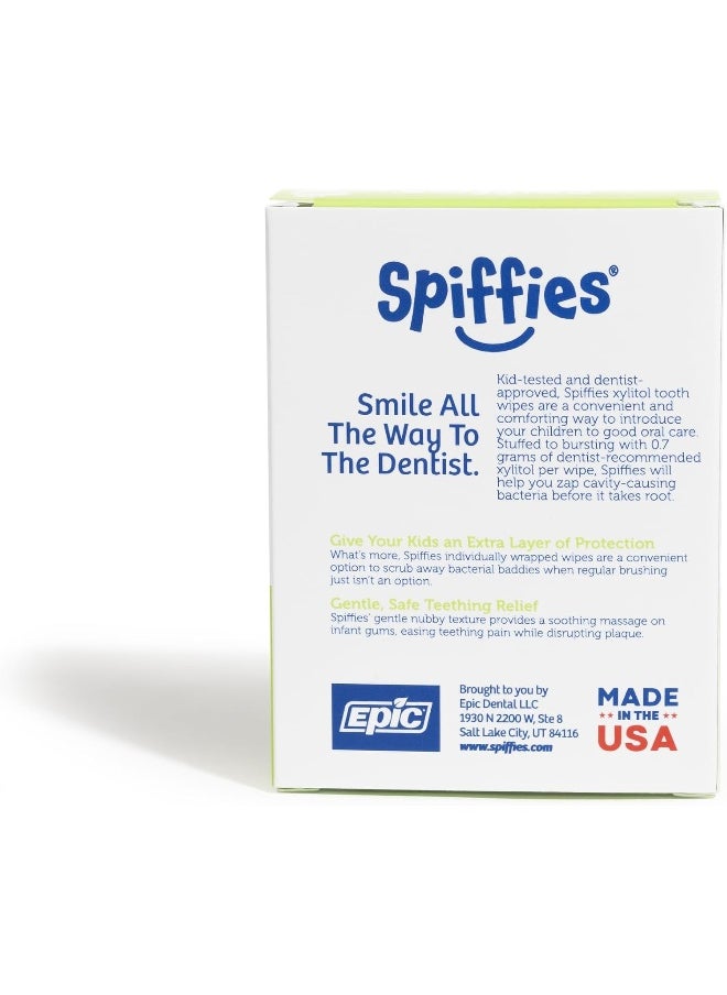 Spiffies ToothWipes Tooth Wipes, Apple Flavor (Pack of 60)
