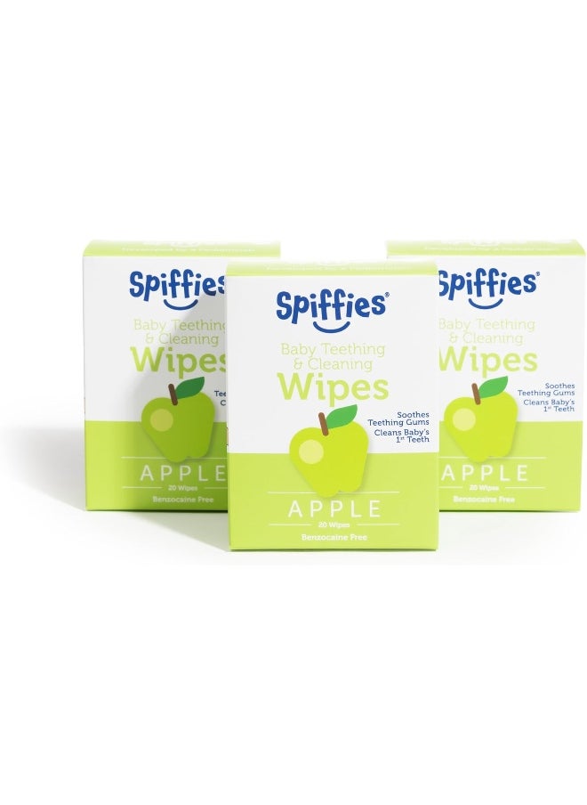 Spiffies ToothWipes Tooth Wipes, Apple Flavor (Pack of 60)