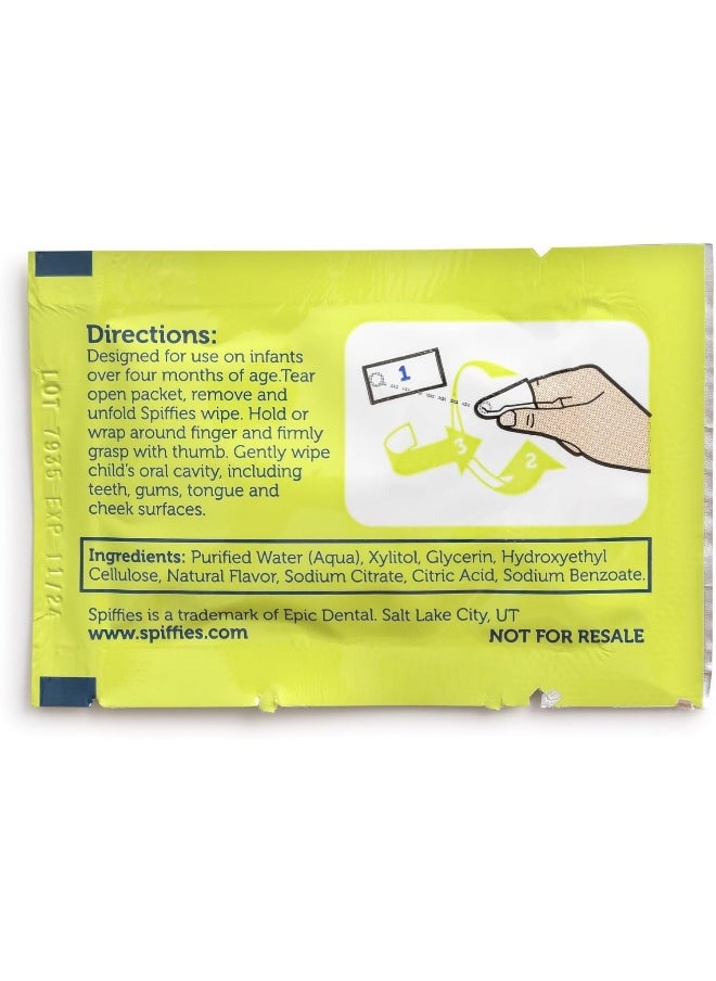 Spiffies ToothWipes Tooth Wipes, Apple Flavor (Pack of 60)