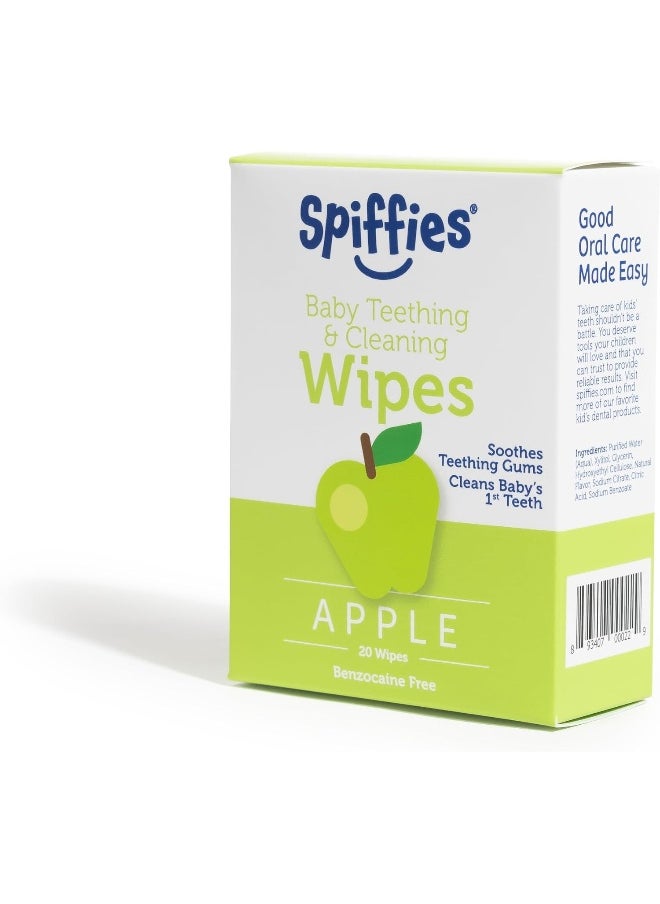 Spiffies ToothWipes Tooth Wipes, Apple Flavor (Pack of 60)
