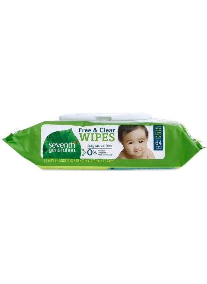 Seventh Generation Baby Wipes (64 Thick and Soft Wipes)