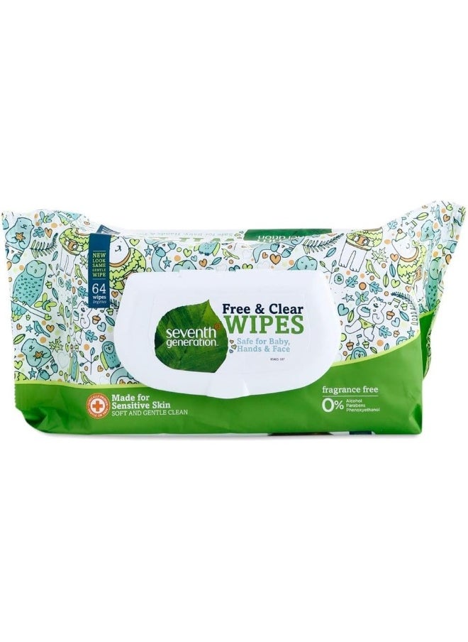 Seventh Generation Baby Wipes (64 Thick and Soft Wipes)