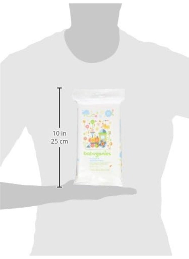 Babyganics Toy Table and High Chair Wipes, Fragrance Free, 25 ct