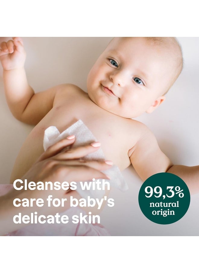 ATTITUDE Biodegradable Baby Wipes, Plant Based Unscented Diaper Wipes for Babies and Newborn, Dermatologically Tested, Vegan, 72 Count (Pack of 3)