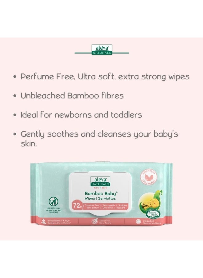 Aleva Naturals Bamboo Baby Sensitive Wipes