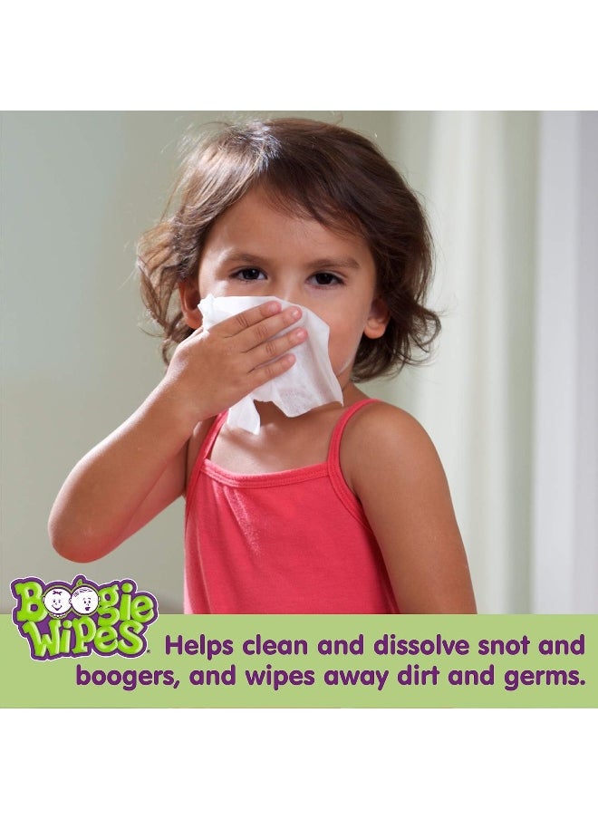 Baby Wipes by Boogie Wipes, Wet Wipes for Face, Hand, Body & Nose, Made with Vitamin E, Aloe, Chamomile and Natural Saline, Grape Scent, 30 Count, Pack of 12