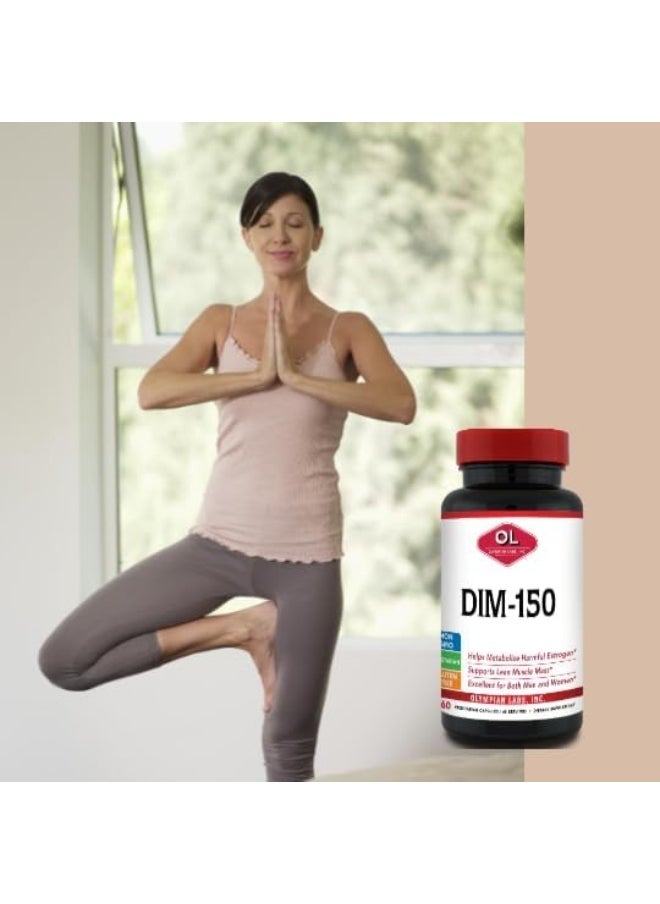 Dim Supplement 150Mg - Dim Diindolylmethane 60 Capsule Supply Of Dim For Estrogen Balance, Hormone Menopause Relief, Acne Treatment, Pcos, Bodybuilding