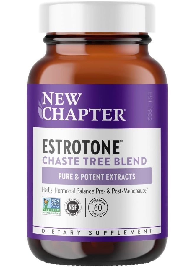 Menopause Supplement Estrotone With Evening Primrose Oil + Black Cohosh For Hormone Health Vegetarian Capsule, 60 Count
