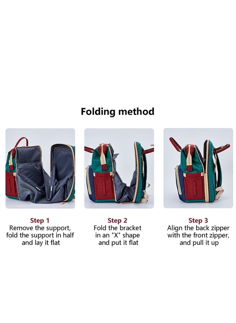 Diaper Bag Backpack with Changing Station, Baby Diaper Bag, Large Capacity Multifunctional Diaper Backpack, Mommy Bag With USB Charging Port