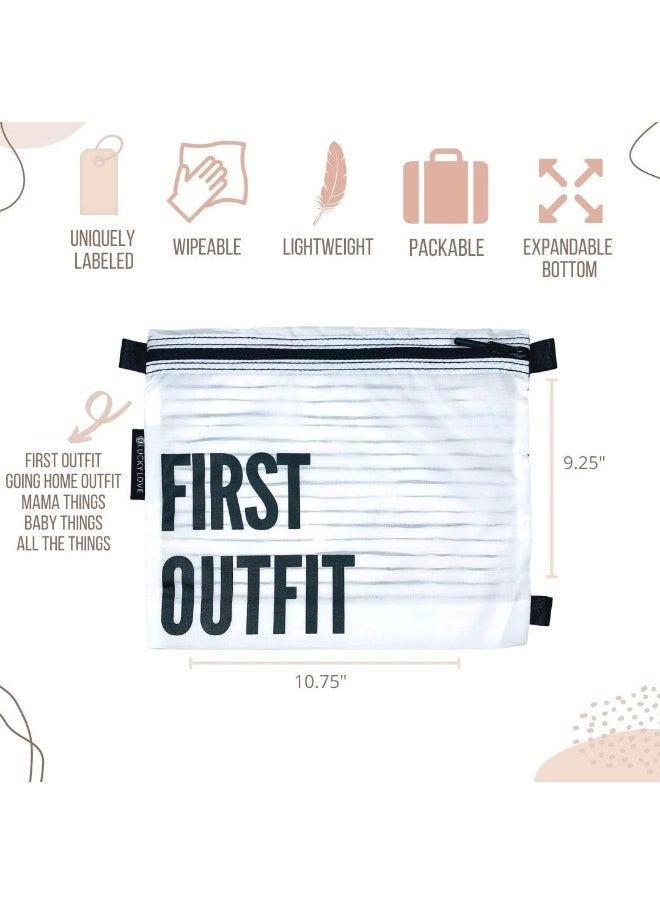 Lucky Love Hospital Bags For Labor and Delivery, Diaper Bag Organizing Pouches and Hospital Bag Essentials For Mom