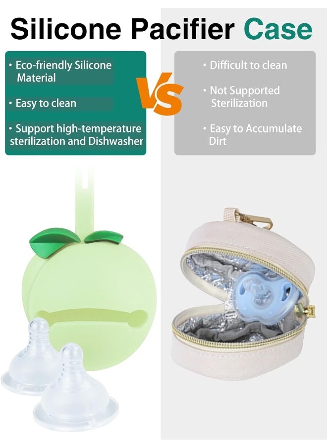 KUBYA Diaper Bag Tote, Baby Diaper Tote Bags Crossbody Hospital Bag Travel Large Mommy Bag, with Silicone Pacifier Case