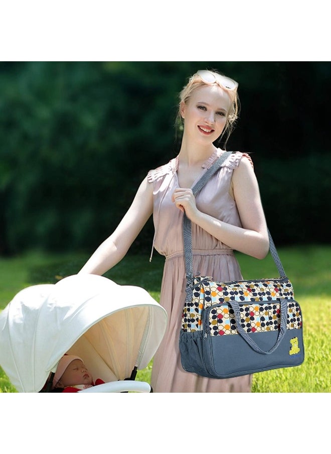 Moclever 5PCS Nappy Bag Tote Set - Baby Bags for Mom