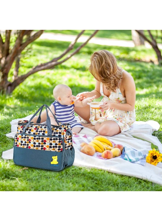 Moclever 5PCS Nappy Bag Tote Set - Baby Bags for Mom