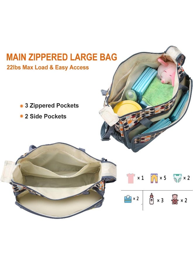 Moclever 5PCS Nappy Bag Tote Set - Baby Bags for Mom
