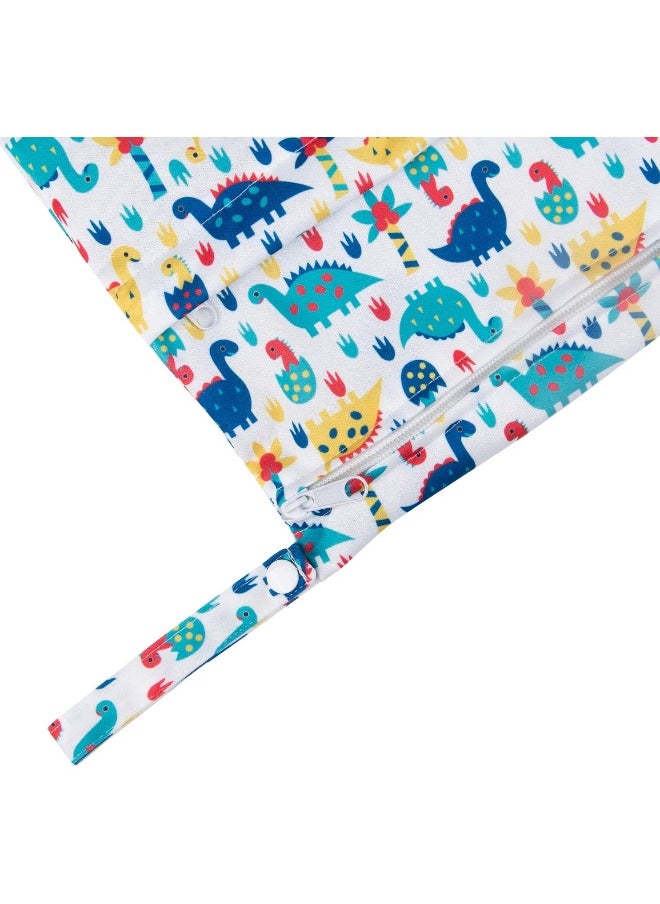 ALVABABY 2pcs Cloth Diaper Wet/Dry Bags|Waterproof Reusable with Two Zippered Pockets|Travel, Beach, Pool, Daycare, Soiled Baby Items,Yoga，Gym Bag or Wet Cloth Bag