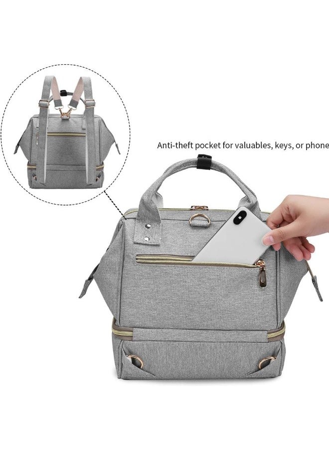 GOGOSO Breast Pump Bag - Mini Pump Backpack with Pockets for Cooler Bag Built-in USB Charging Pot for Phone Mother Diaper Pump Bags for Working Mothers