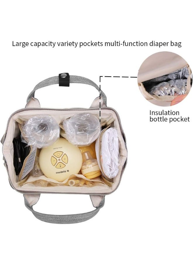 GOGOSO Breast Pump Bag - Mini Pump Backpack with Pockets for Cooler Bag Built-in USB Charging Pot for Phone Mother Diaper Pump Bags for Working Mothers