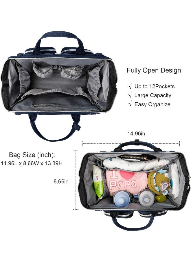 Pomelo Best Multifunctional Diaper Bag Totes with Changing Pad & Stroller Straps