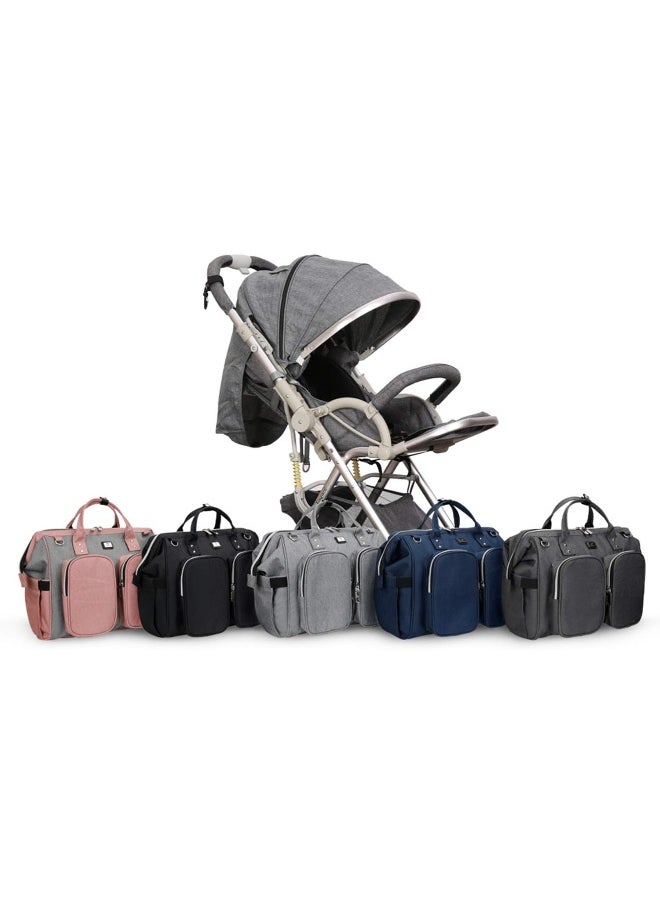 Pomelo Best Multifunctional Diaper Bag Totes with Changing Pad & Stroller Straps