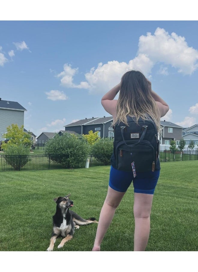RUVALINO Diaper Bag Backpack, Multifunction Travel Back Pack Maternity Baby Changing Bags, Diaper Changing Totes, Waterproof and Stylish, Navy Blue