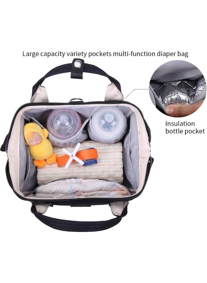 GOGOSO Mini Breast Pump Bag - Black Breast Pump Backpack with USB Charger Port and Cooler Pocket
