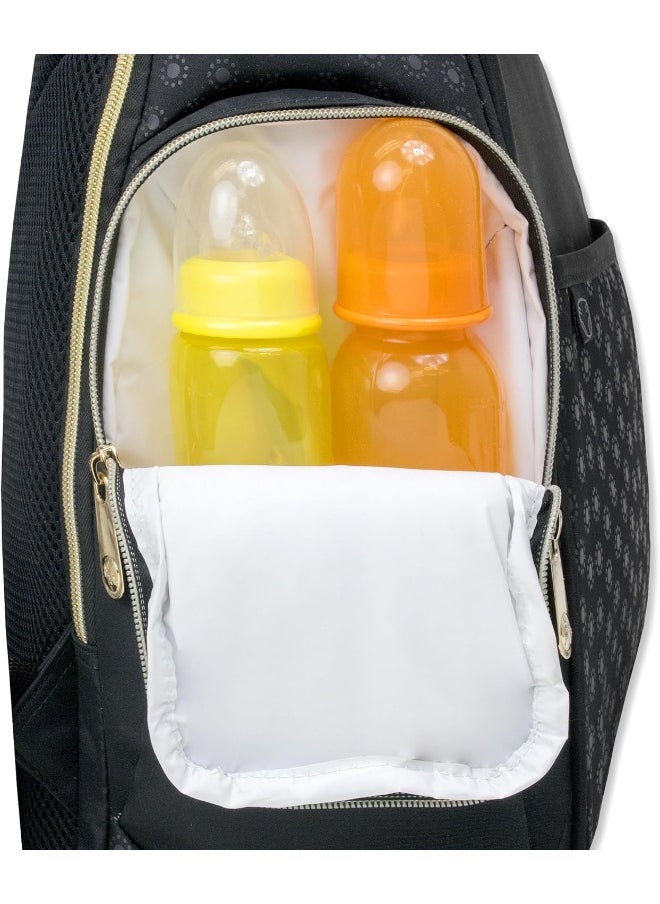 Fisher-Price Fastfinder Gemma Diaper Bag Backpack with Portable Changing Pad, Stroller Straps