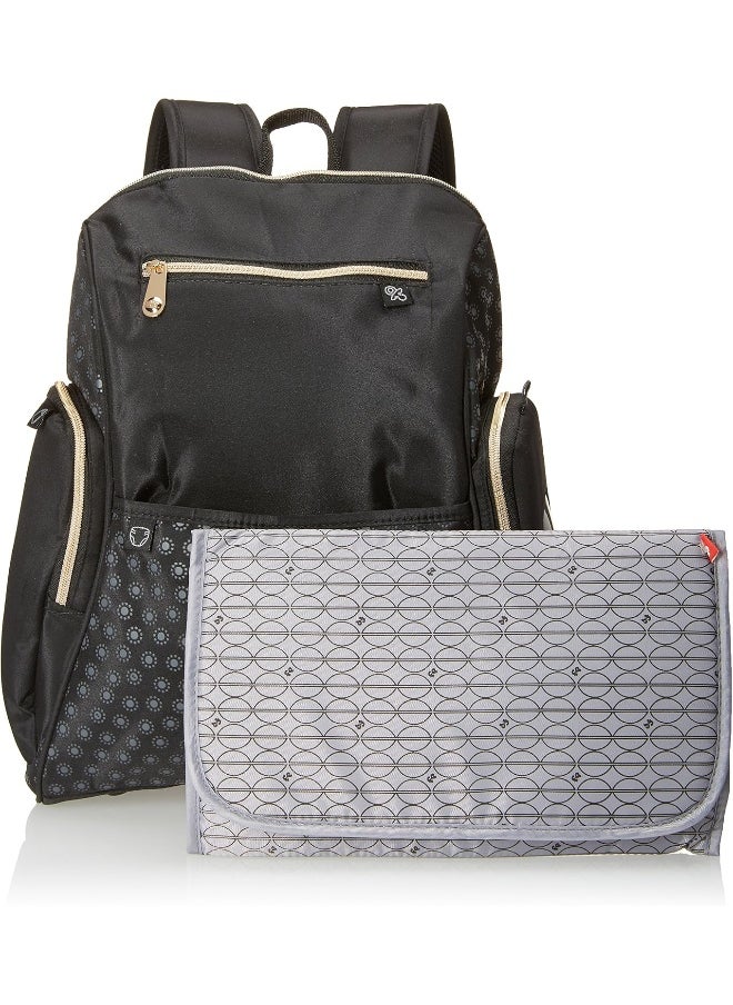 Fisher-Price Fastfinder Gemma Diaper Bag Backpack with Portable Changing Pad, Stroller Straps