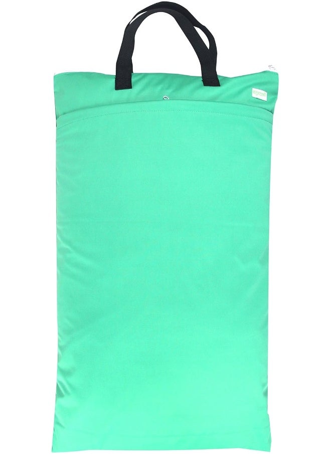 wegreeco Reusable Hanging Wet Dry Cloth Diaper Bag (2 Pack, Jade, Camellia)