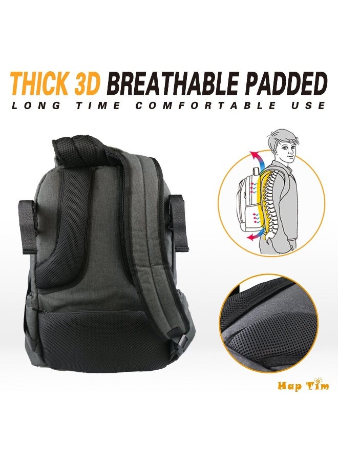 Hap Tim Multi-function Large Baby Diaper Bag Backpack W/Stroller Straps-Insulated Pockets-Changing Pad, Stylish & Durable with Anti-Water Material