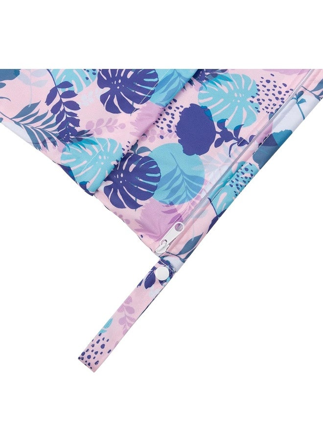 Babygoal Wet Dry Bags for Baby Cloth Diapers, Washable Travel Bags, Beach, Pool, Gym Bag for Swimsuits & Wet Clothes with Two Zippered Pockets 3 Pack