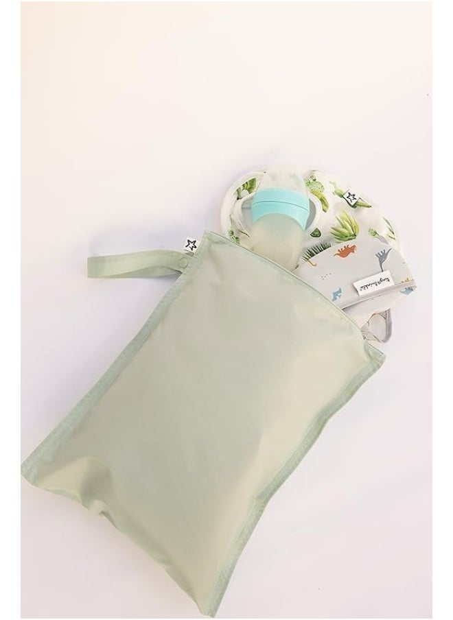 Tiny Twinkle Mess-proof Wet Bags 2 Pack Waterproof and Washable Bag for Travel storage, Stroller, Daycare, Baby Diapers, Yoga, Beach, Pool, Wet Toddler Swimsuits