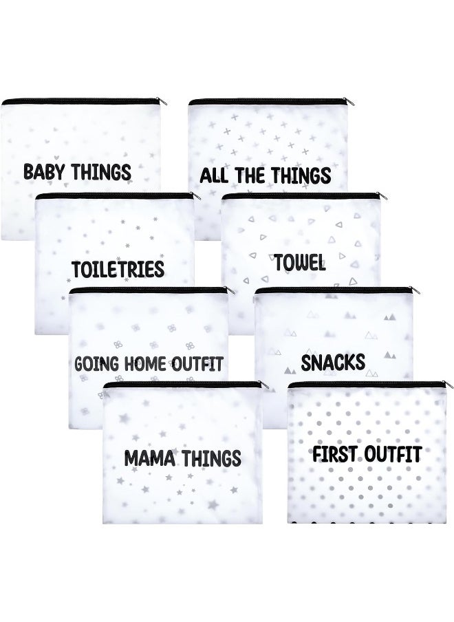 8 Packs Hospital Bags for Labor and Delivery Diaper Bag Organizing Pouches Travel Maternity Bag 8 Sorts Hospital Bag Essentials for Baby, Expecting Moms and New Mothers Mommy