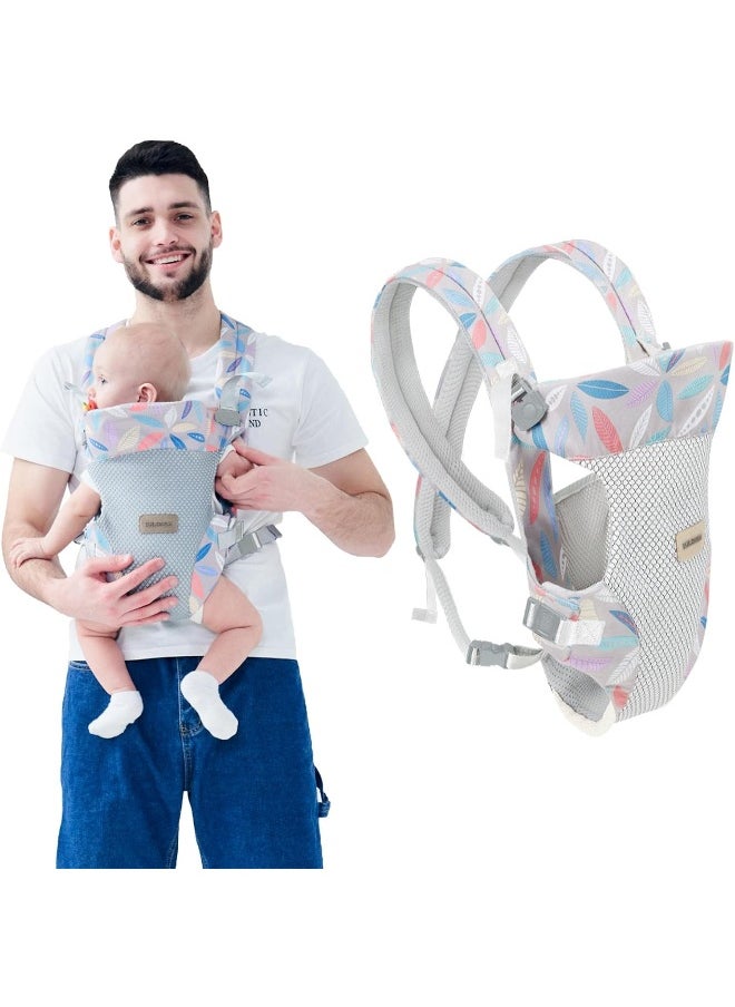IULONEE Baby Carrier, Embrace Cozy 4-in-1 Infant Carrier Ergonomic Adjustable Holder Portable Convertible Front and Back Backpack Carry for Infants Toddlers Babies Girl and Boy 12-40 Pounds (Blue)