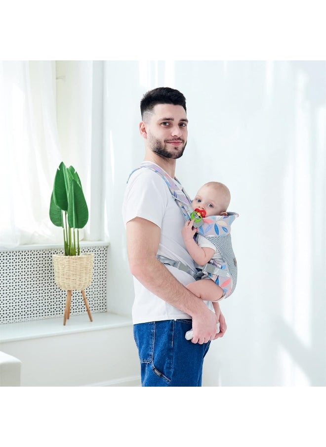 IULONEE Baby Carrier, Embrace Cozy 4-in-1 Infant Carrier Ergonomic Adjustable Holder Portable Convertible Front and Back Backpack Carry for Infants Toddlers Babies Girl and Boy 12-40 Pounds (Blue)
