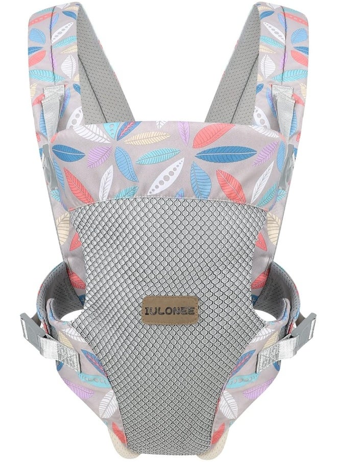 IULONEE Baby Carrier, Embrace Cozy 4-in-1 Infant Carrier Ergonomic Adjustable Holder Portable Convertible Front and Back Backpack Carry for Infants Toddlers Babies Girl and Boy 12-40 Pounds (Blue)