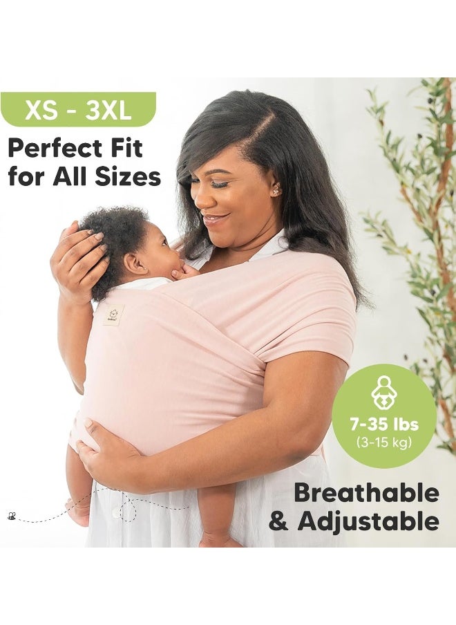 KeaBabies Baby Wrap Carrier - All in 1 Original Breathable Baby Sling, Lightweight, Hands Free Baby Carrier Sling, Baby Carrier Wrap, Baby Carriers for Newborn, Infant, Baby Wraps Carrier (Ash Gray)