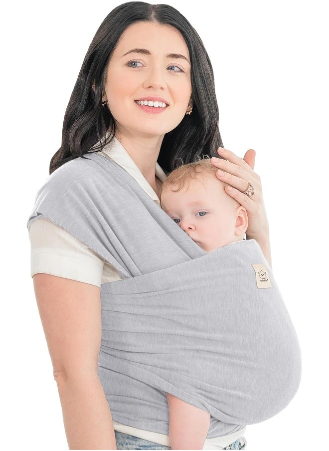 KeaBabies Baby Wrap Carrier - All in 1 Original Breathable Baby Sling, Lightweight, Hands Free Baby Carrier Sling, Baby Carrier Wrap, Baby Carriers for Newborn, Infant, Baby Wraps Carrier (Ash Gray)