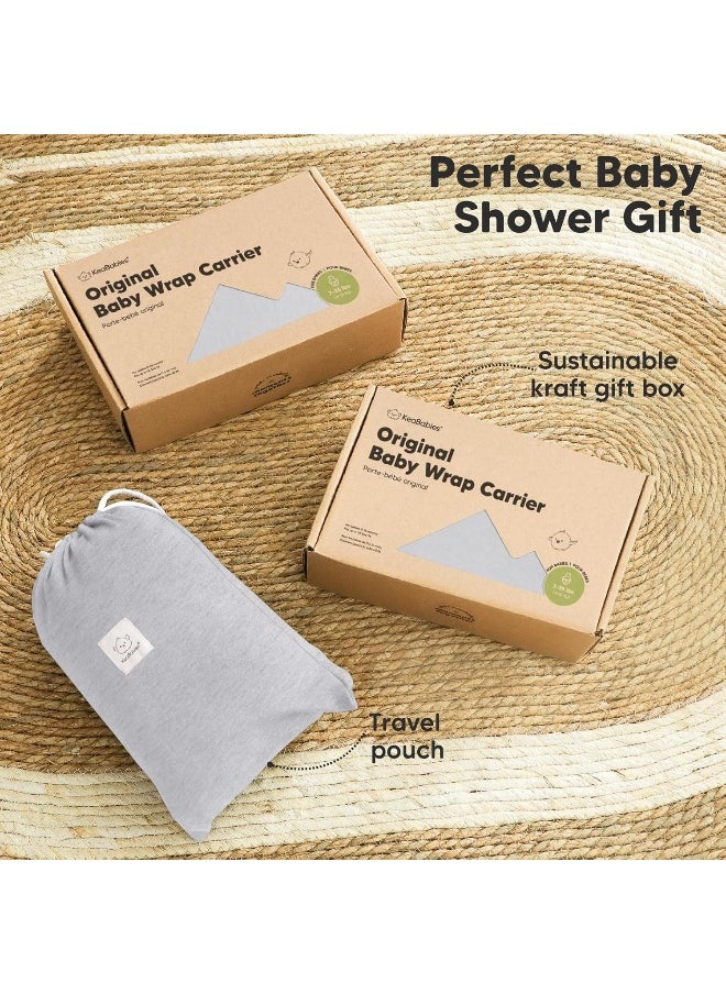 KeaBabies Baby Wrap Carrier - All in 1 Original Breathable Baby Sling, Lightweight, Hands Free Baby Carrier Sling, Baby Carrier Wrap, Baby Carriers for Newborn, Infant, Baby Wraps Carrier (Ash Gray)